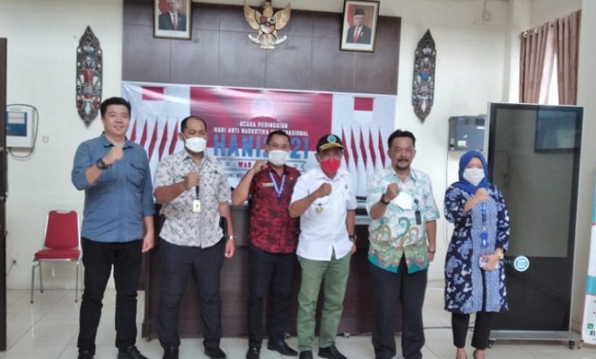 Ketua BNK PPU Hamdam Pongrewa setelah melakukan pertemuan dengan BNN Provinsi Kaltim di Samarinda
