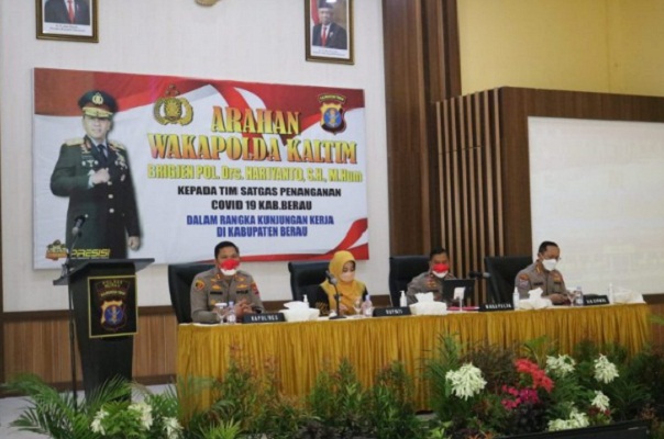 Wakapolda Kaltim Lakukan Tatap Muka Dengan Forkopimda-Tim Satgas Covid-19 di Berau