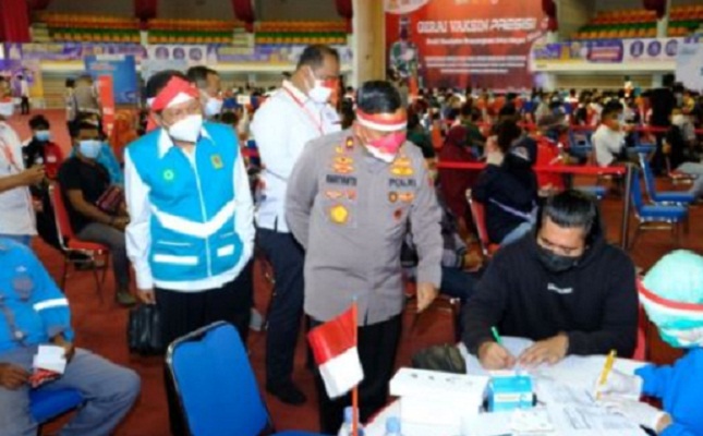 Wakapolda Tinjau Gerai Vaksin Presisi di Gedung BSCC Dome Balikpapan